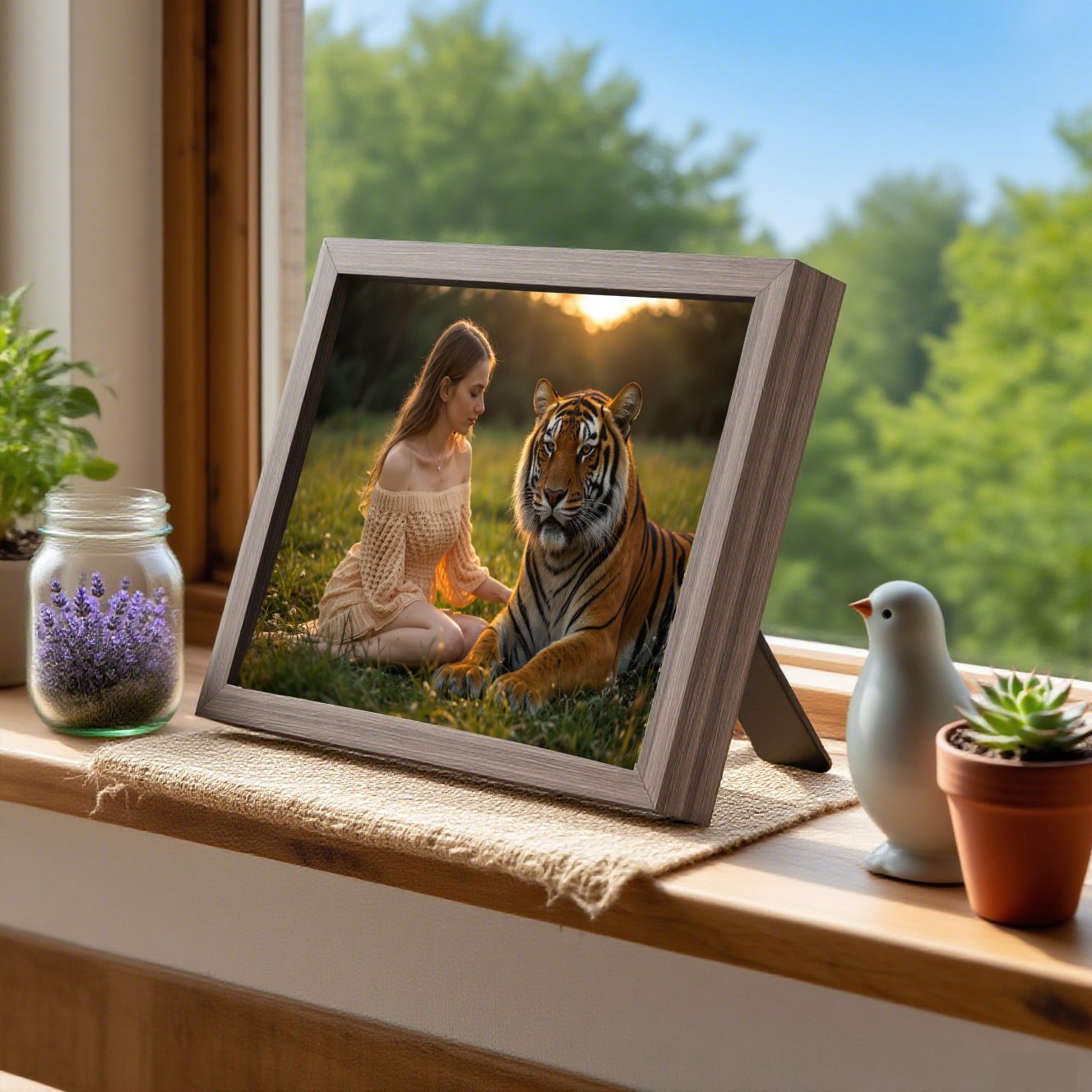 Wild Connection: Illuminate Your Space with a Moment of Unlikely Harmony