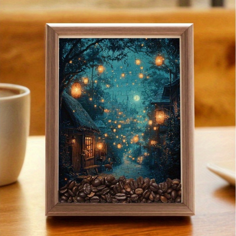 Fairy Tale Street-  DIY Gift for Art -,Pallette Puzzle 6.8*8.8